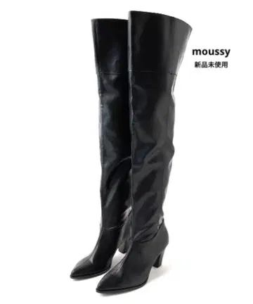 마우지 싸이하이 부츠 마우지 니하이 부츠 롱 부츠 힐 업