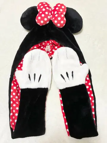 디즈니 미니 팬캡 머플러 방한 모자 장갑