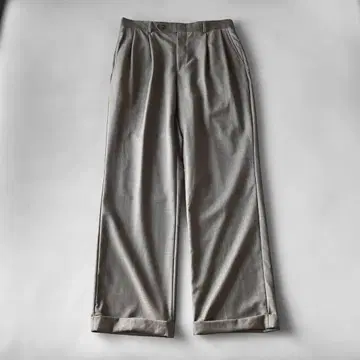 90s~ STAFFORD 울100 투 턱 슬랙스 그레이지