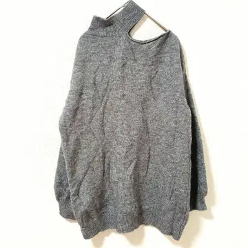 글래머러스 제인 그레이 하이넥 오프숄더 니트 오픈 숄더