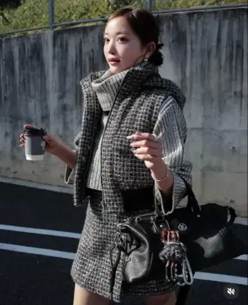 she'ller 셰리에 새상품 4way 트위드 다운