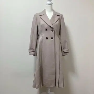 아푸와이저 리셰 롱 코트 디자인 벨트 플리츠 겨울 성숙한 귀여움