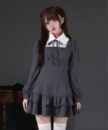 [ Pal elfy ] 클래시컬 셔츠 레이어드 원피스