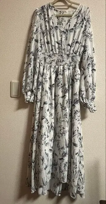 FRAY I.D 꽃무늬 긴팔 롱 원피스