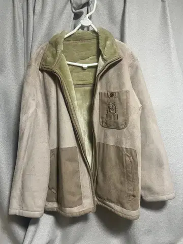 CROSS HAVEN 보아 안감 무스탕 자켓 M 베이지