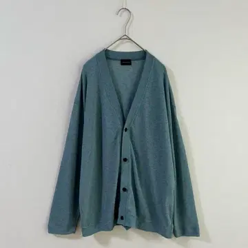 4346 그린 라벨 릴랙싱 얇은 소재 가디건 블루 L 긴팔