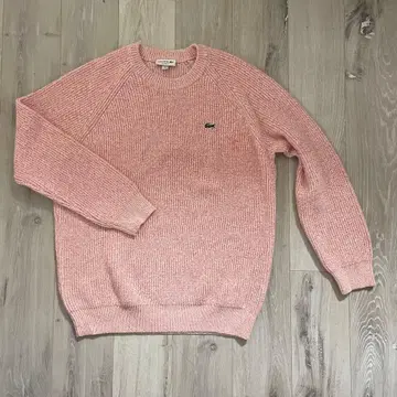 LACOSTE 릴랙스핏 니트 스웨터 핑크