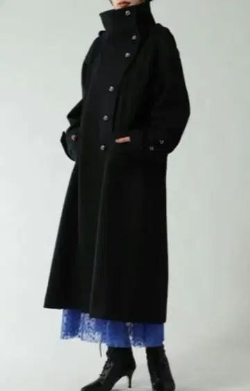 mici 스탠드 카라 후드 코트