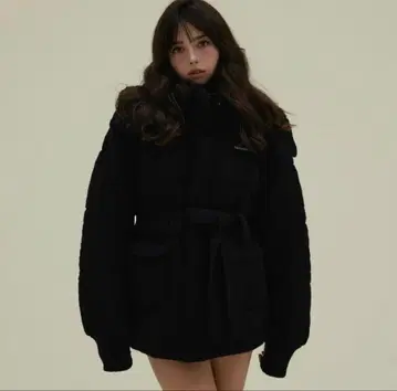 앤 마리 Mary 퀼팅 니트 셰이프 재킷 블랙