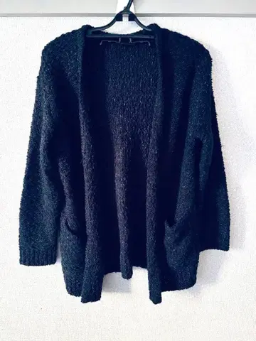 TOPSHOP 네이비 가디건 탑샵 복슬복슬 부클레