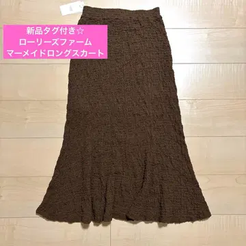 택 포함 새상품 로리즈팜 롱 플레어 스커트 브라운