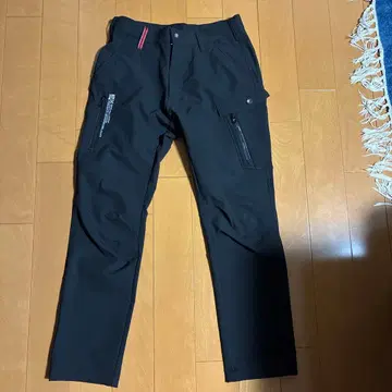 블랙 M 사이즈 지퍼 포켓 워크 팬츠