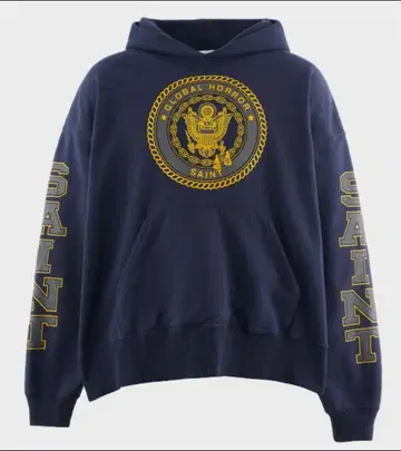 GLOBAL ERROR SAINT 후드티 네이비