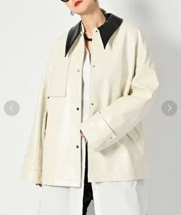 CITYSHOP 본딩 가죽 자켓