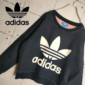 adidas 맨투맨 숏 기장 다크 네이비