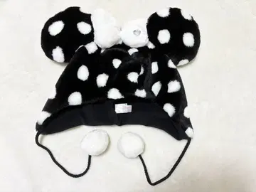 디즈니 미니 팬캡 모자 도트 블랙