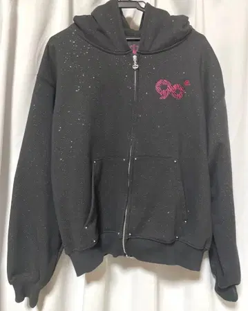 9090 girl Glitter Zip Hoodie pink L 사이즈