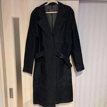 [ 레어 컨디션 최상 ] W&LT 데님 롱 코트 빈티지 90s