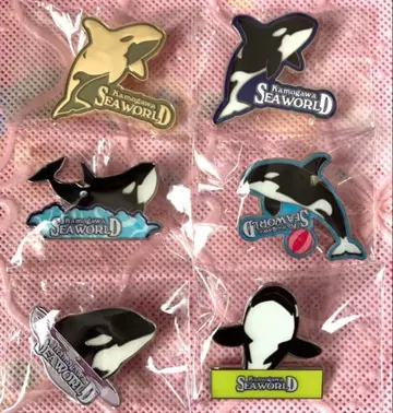 레어 카모가와 씨월드 랜덤 핀 배지 범고래 골드 컴플리트