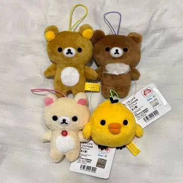 12 리락쿠마 밴딩 끈 포함 마스코트 4종 세트