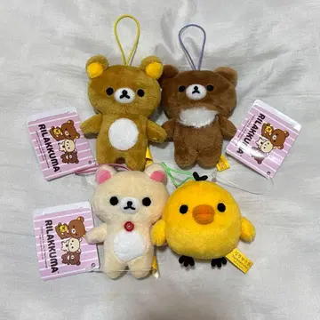 12 리락쿠마 밴딩 끈 포함 마스코트 4종 세트