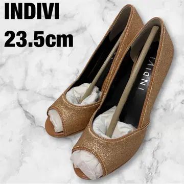 새상품급 INDIVI 인디비 23.5cm 하이힐 골드