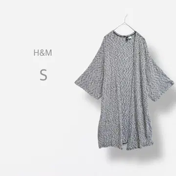 [ H&M ] 롱 토퍼 가디건 버튼리스 와이드 슬리브 세탁 가능