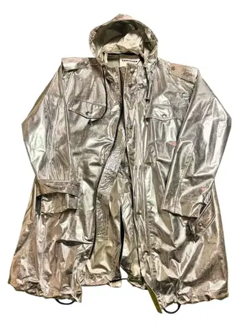 EACH OTHER 실버 트렌치코트 레인코트 s