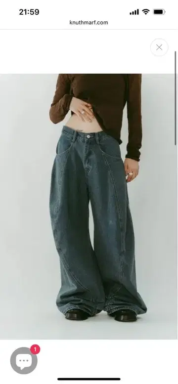 [미사용 새상품] knuthmarf tuck design denim