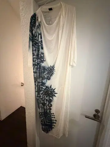 YOKANG 7부 소매 원피스 화이트