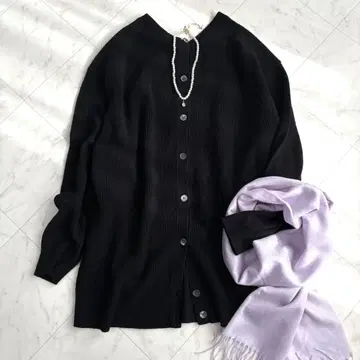 [ 띠어리 럭스 ] 니트 가디건 울 캐시미어 2way 블랙 M