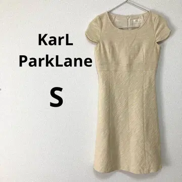 컬 파크 컬 여성용 반팔 무릎 기장 원피스 엘레강트 무지 옐로우 컬러