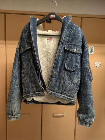 레어 빈티지 80s 리바이스 데님 보아 자켓