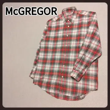 맥레거 체크 셔츠 L 남성용 McGREGOR
