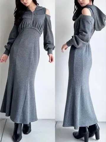 RESEXXY 레이어드 후디 원피스