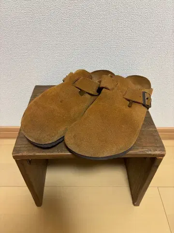 버켄스탁 보스턴 41 스웨이드 가죽 브라운