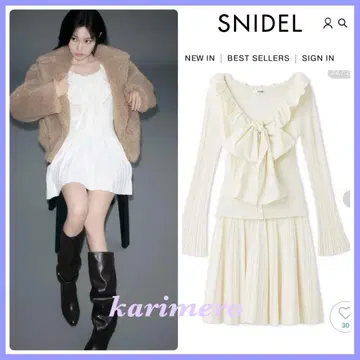 SNIDEL 프릴 보타이 셋업 [ 강혜원 착용 ]