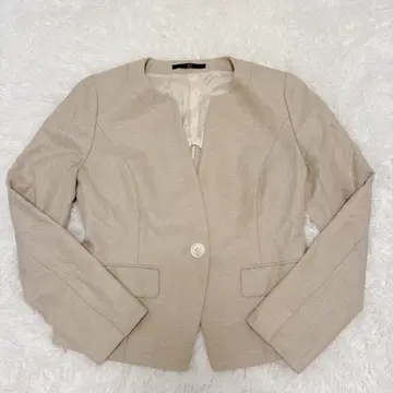 [ 컨디션 최상 ] 닥스 노카라 자켓 카노니코 실크 린넨 베이지