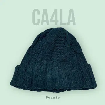 CA4LA 니트 모자 다크 그린