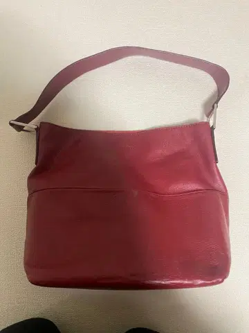 HIROFU 빨간색 가죽 핸드백