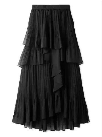 스나이델 스트레이트 플리츠 캉캉 스커트