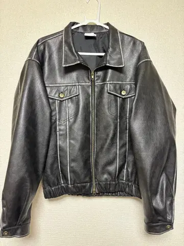 WISH FOREVER 블랙 가죽 자켓 L