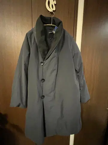 다운 코트 그레이 글렌체크 파드칼레