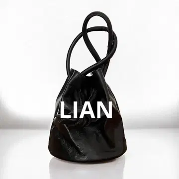 [ 새상품급 ] Lian 2WAY 가죽 복조리 핸드백 블랙 소가죽 깔끔한