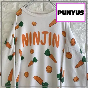 PUNYUS 푸뉴즈 NINJIN 당근 프린트 맨투맨 4417