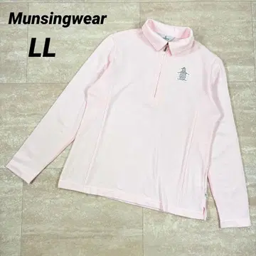 [먼싱웨어] 긴팔 상의 LL 사이즈 핑크 하프 지퍼 얇은 소재