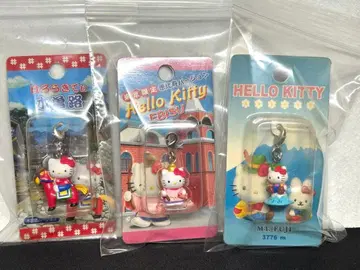 단종 된 지역 한정 키티 끈 스트랩 지퍼 마스코트 모음