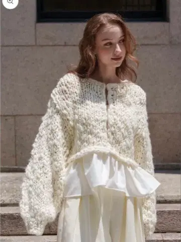 acka frill hand knit cardigan 니트 가디건