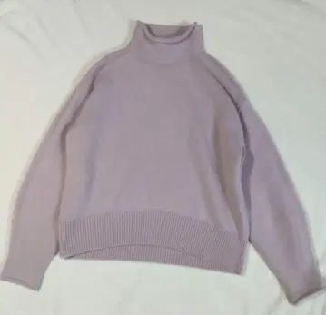 23구 울 캐시미어 블렌드 벌키 넥 니트 롤넥