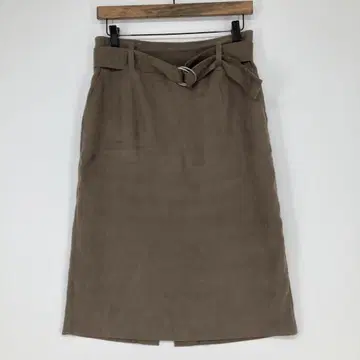 UNITED ARROWS 브라운 벨트 포함 타이트 스커트 40 사이즈